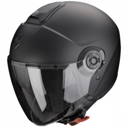 Casque de moto Jet Premier Vintage Fibre avec visière intégrée noir  brillant Vente en Ligne 