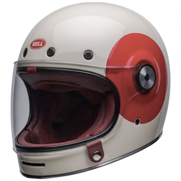 Casque Intégral Bell Bullitt TT Blanc Vintage Casque Intégral Bell Bullitt TT Blanc Vintage