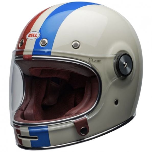 Casque Intégral Bell Bullitt TT Blanc Vintage Casque Intégral Bell Bullitt TT Blanc Vintage