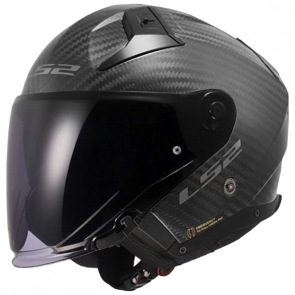 Casque Jet LS2 Infinity 2 Carbon Mat