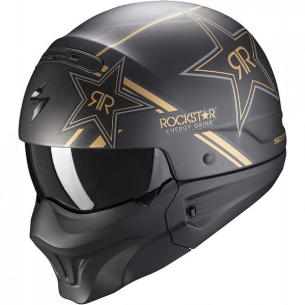 Casque Jet Scorpion Exo Combat Evo Rockstar Mat